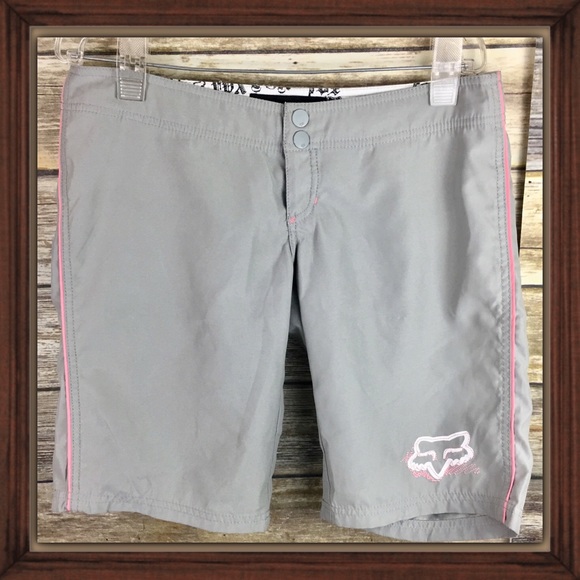 Fox Other - Fox Racing Gray & Pink Board Shorts Swim Shorts